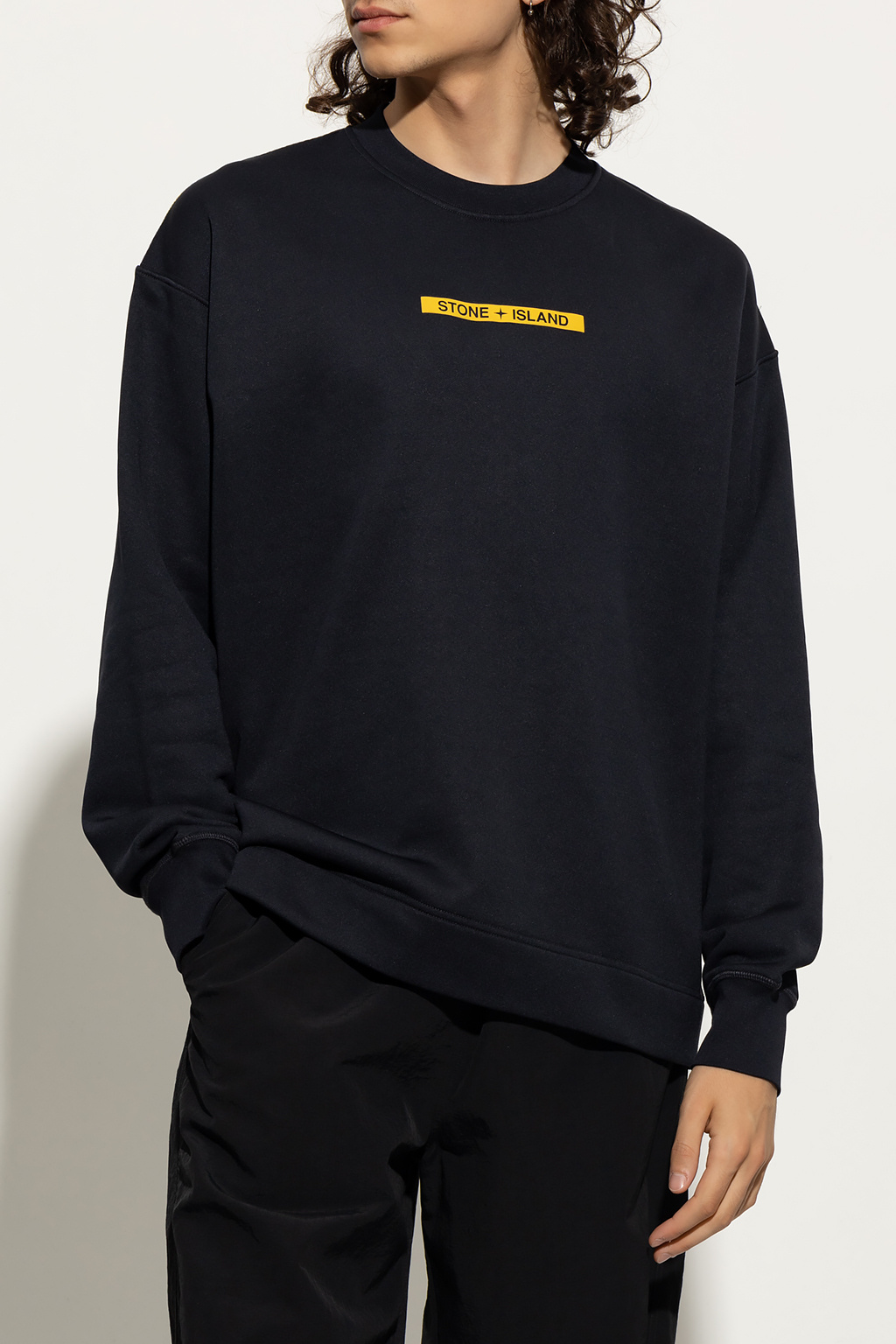 Navy blue Sweatshirt with logo Stone Island